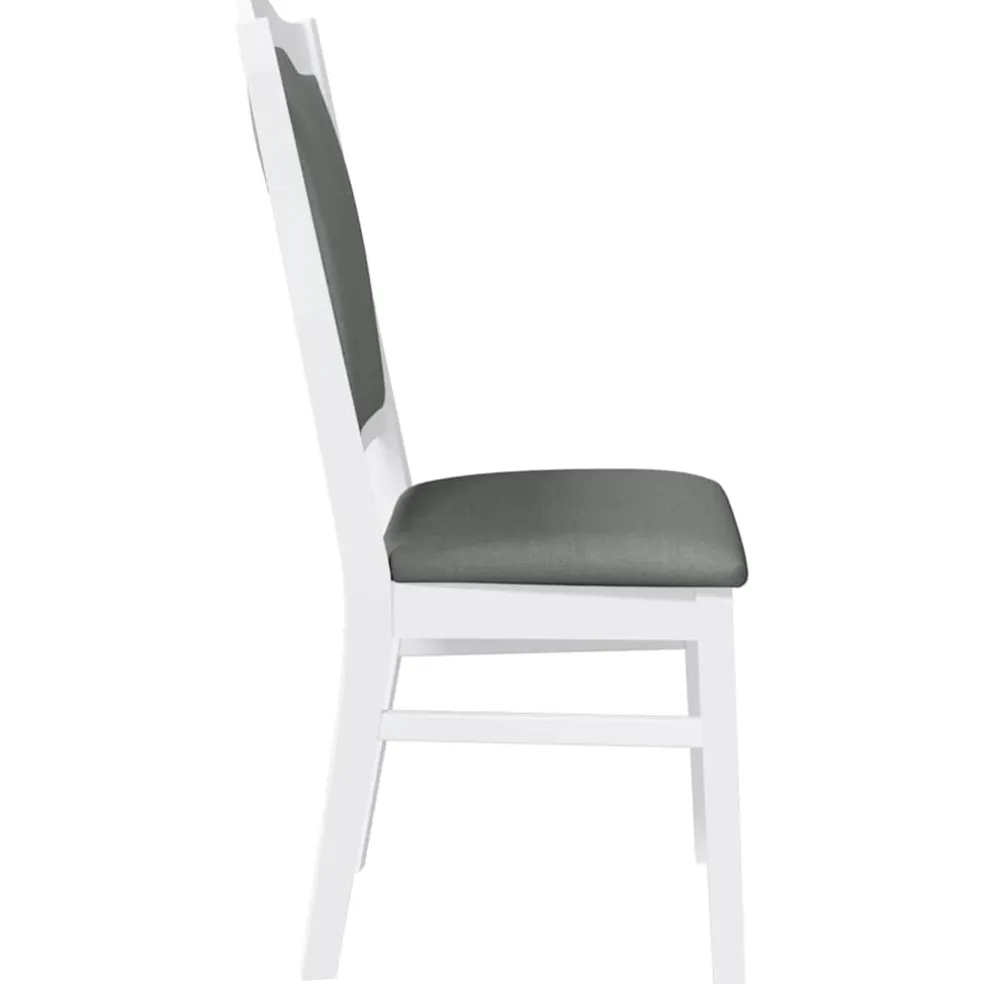 vidaXL Eetkamerstoelen met kussens 2 stuks wit massief hout rubber