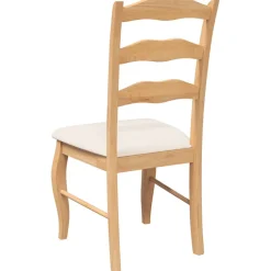 vidaXL Eetkamerstoelen met kussens 2 stuks natuurlijk massief hout rubber