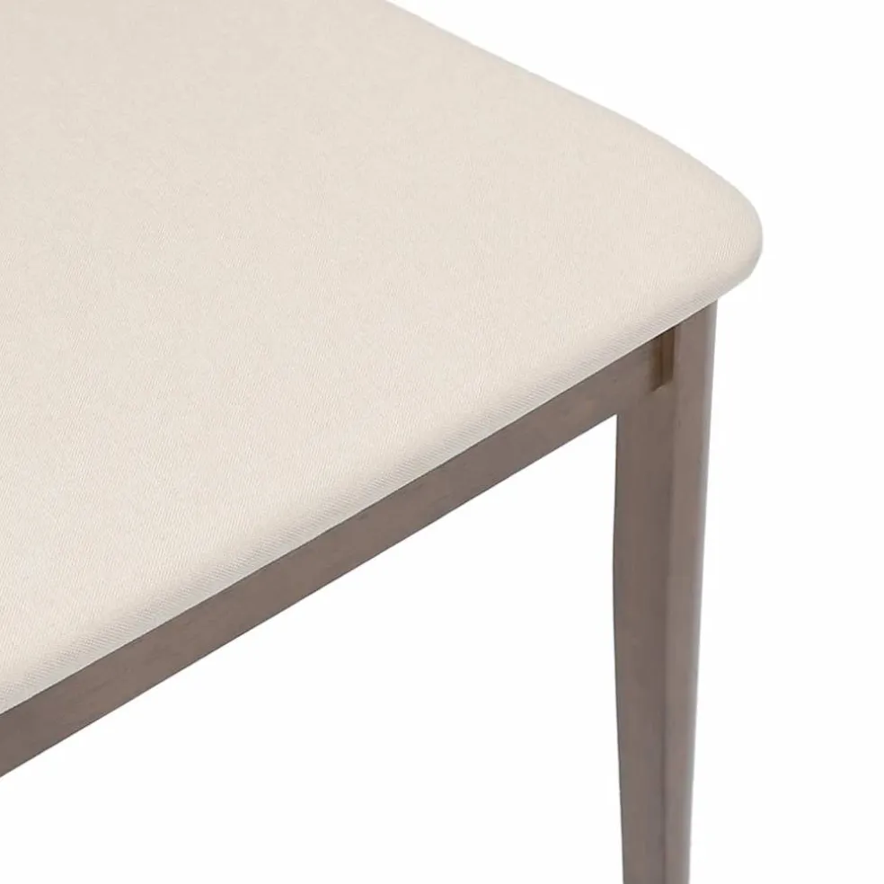 vidaXL Eetkamerstoelen met kussens 2 st massief hout rubber bruin