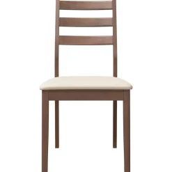 vidaXL Eetkamerstoelen met kussens 2 st massief hout rubber bruin