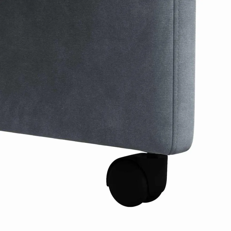vidaXL Eetkamerstoelen met Wieltjes 2 st Fluweel Donkergrijs