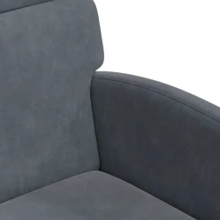 vidaXL Eetkamerstoelen met Wieltjes 2 st Fluweel Donkergrijs
