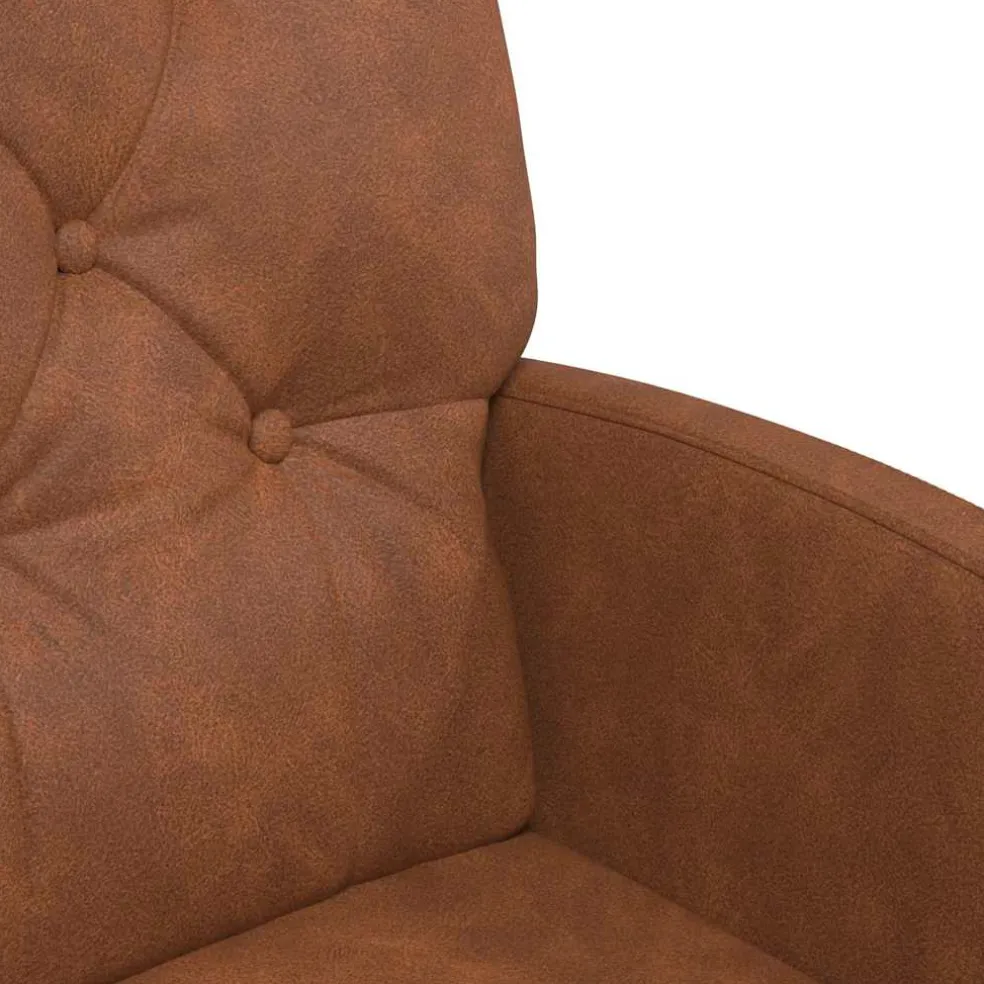 vidaXL Eetkamerstoelen met Wieltjes 2 st Kunstleer Bruin