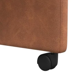 vidaXL Eetkamerstoelen met Wieltjes 2 st Kunstleer Bruin