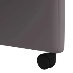 vidaXL Eetkamerstoelen met Wieltjes 2 st Kunstleer Grijs