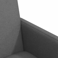 vidaXL Eetkamerstoelen met Wieltjes 2 st Stof Donkergrijs