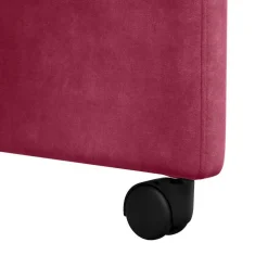 vidaXL Eetkamerstoelen met Wieltjes 2 st Fluweel Wijnrood