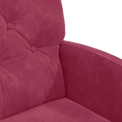 vidaXL Eetkamerstoelen met Wieltjes 2 st Fluweel Wijnrood