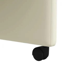 vidaXL Eetkamerstoelen met Wieltjes 2 st Kunstleer Crème
