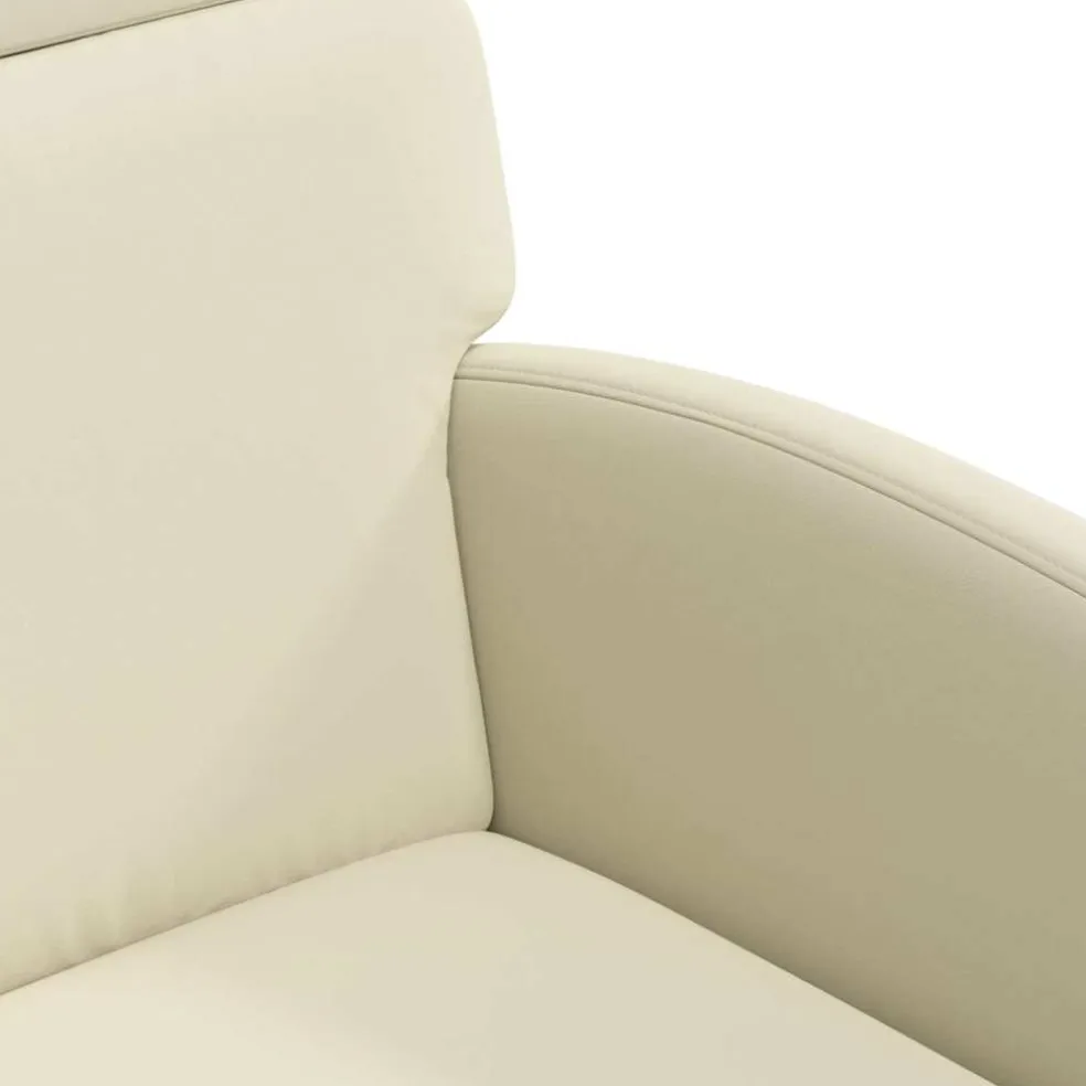 vidaXL Eetkamerstoelen met Wieltjes 2 st Kunstleer Crème