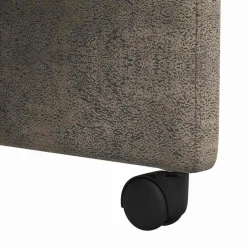 vidaXL Eetkamerstoelen met Wieltjes 2 st Nep Suede Leer Donkergrijs