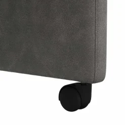 vidaXL Eetkamerstoelen met Wieltjes 2 st Kunstleer Zwart