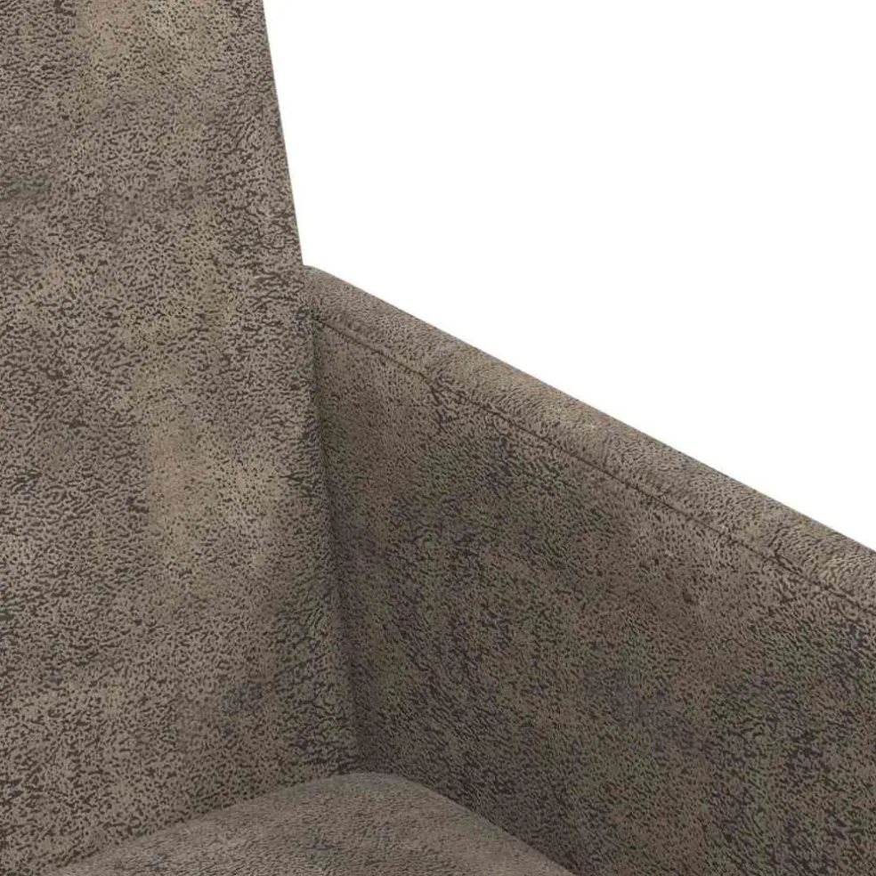 vidaXL Eetkamerstoelen met Wieltjes 2 st Faux suede leer Donkergrijs