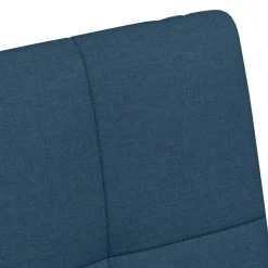vidaXL Eetkamerstoelen met Wieltjes 2 st Stof Blauw 58 x 65 x 94 cm