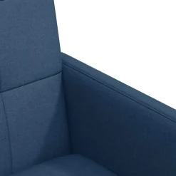 vidaXL Eetkamerstoelen met Wieltjes 2 st Stof Blauw 58 x 65 x 94 cm