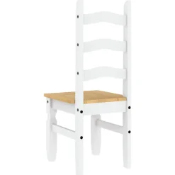 vidaXL Eetkamerstoelen 2 st Corona 42x47x107 cm grenenhout wit
