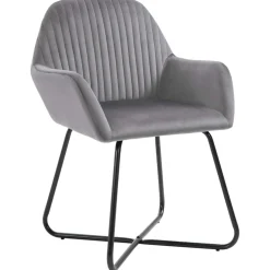 vidaXL Eetkamerstoelen 2 st fluweel grijs