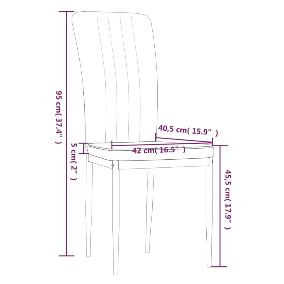 vidaXL Eetkamerstoelen 2 st fluweel zwart