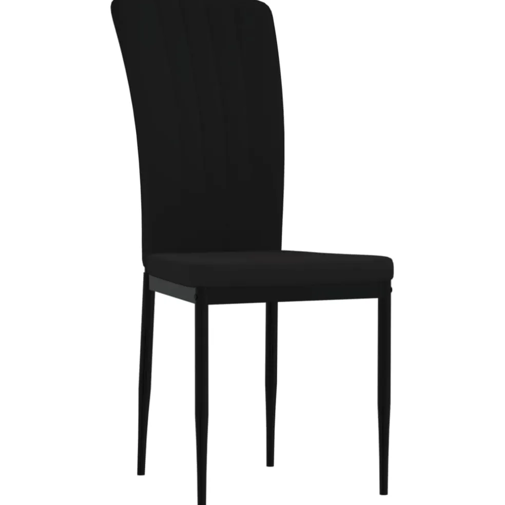 vidaXL Eetkamerstoelen 2 st fluweel zwart