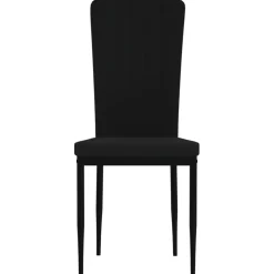 vidaXL Eetkamerstoelen 2 st fluweel zwart