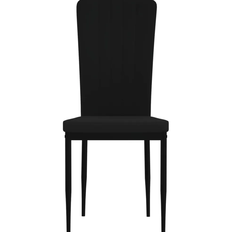 vidaXL Eetkamerstoelen 2 st fluweel zwart