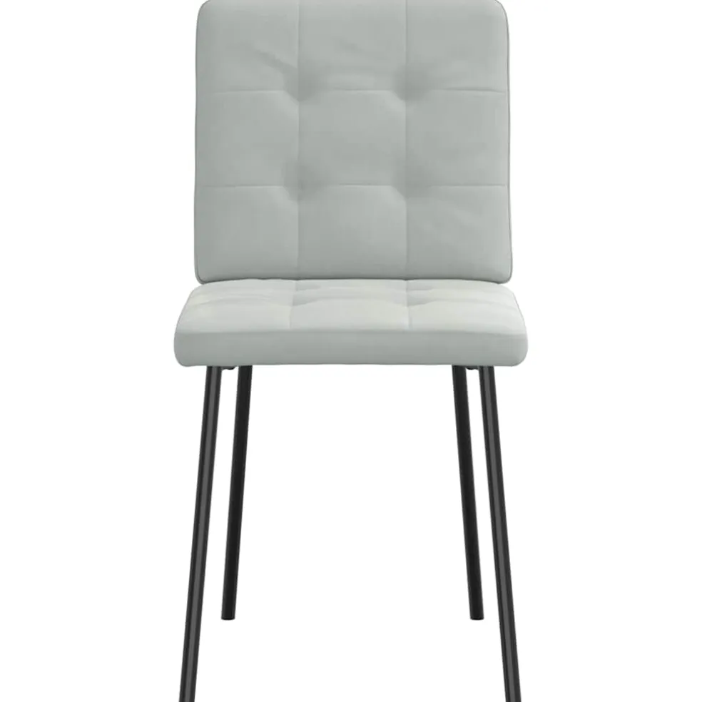 vidaXL Eetkamerstoelen 4 st fluweel lichtgrijs