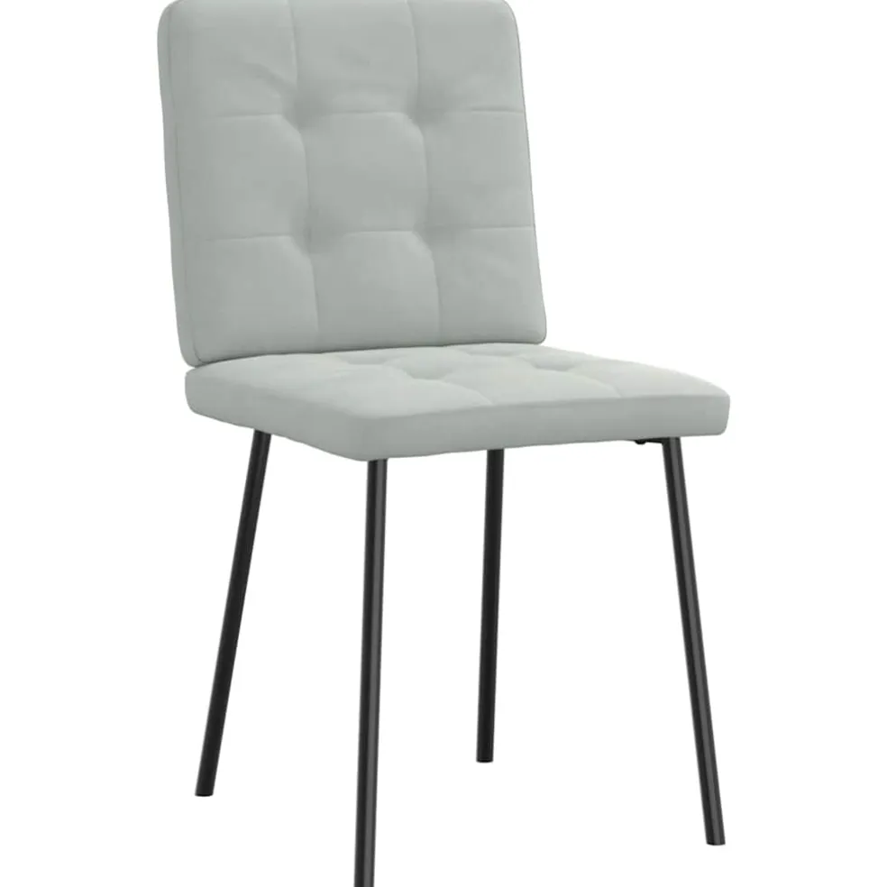 vidaXL Eetkamerstoelen 4 st fluweel lichtgrijs