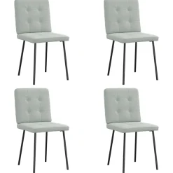 vidaXL Eetkamerstoelen 4 st fluweel lichtgrijs