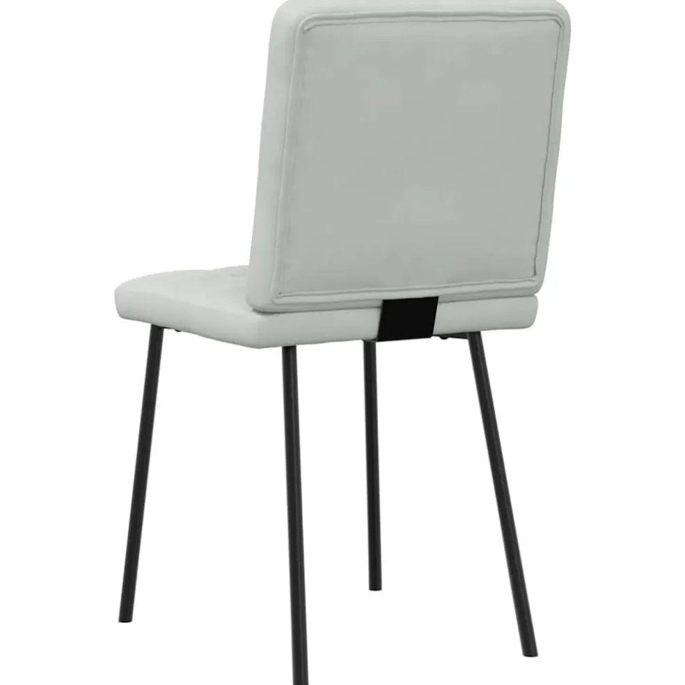 vidaXL Eetkamerstoelen 4 st fluweel lichtgrijs