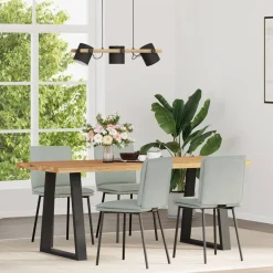 vidaXL Eetkamerstoelen 4 st fluweel lichtgrijs
