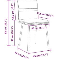vidaXL Eetkamerstoelen 4 st fluweel lichtgrijs
