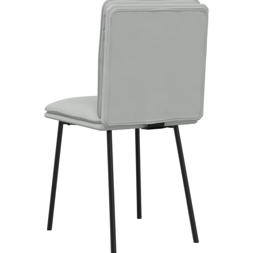 vidaXL Eetkamerstoelen 4 st fluweel lichtgrijs