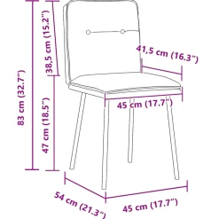 vidaXL Eetkamerstoelen 4 st fluweel lichtgrijs