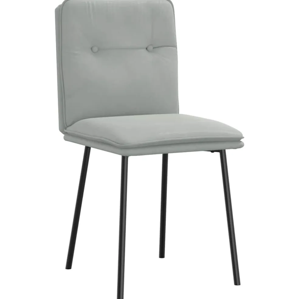 vidaXL Eetkamerstoelen 4 st fluweel lichtgrijs