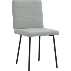 vidaXL Eetkamerstoelen 4 st fluweel lichtgrijs