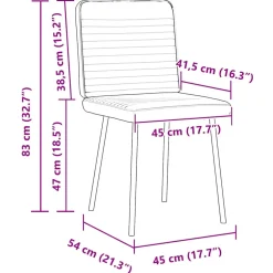 vidaXL Eetkamerstoelen 4 st fluweel lichtgrijs