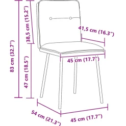 vidaXL Eetkamerstoelen 4 st fluweel donkergrijs