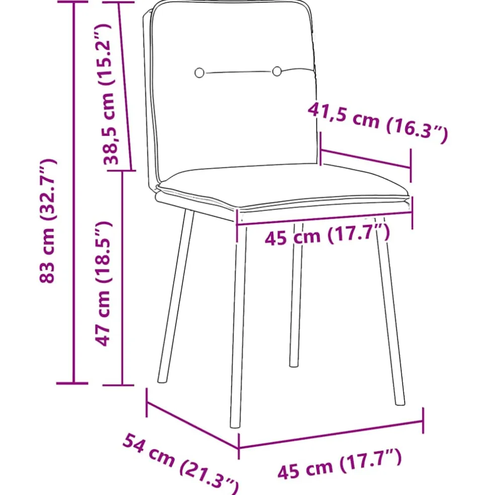 vidaXL Eetkamerstoelen 4 st fluweel donkergrijs