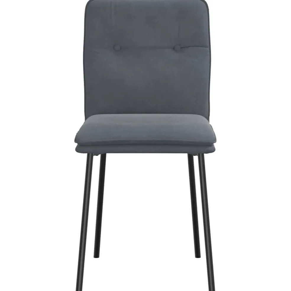 vidaXL Eetkamerstoelen 4 st fluweel donkergrijs