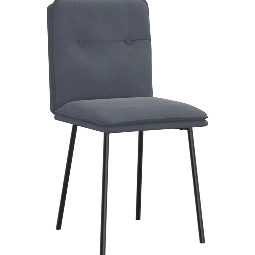 vidaXL Eetkamerstoelen 4 st fluweel donkergrijs