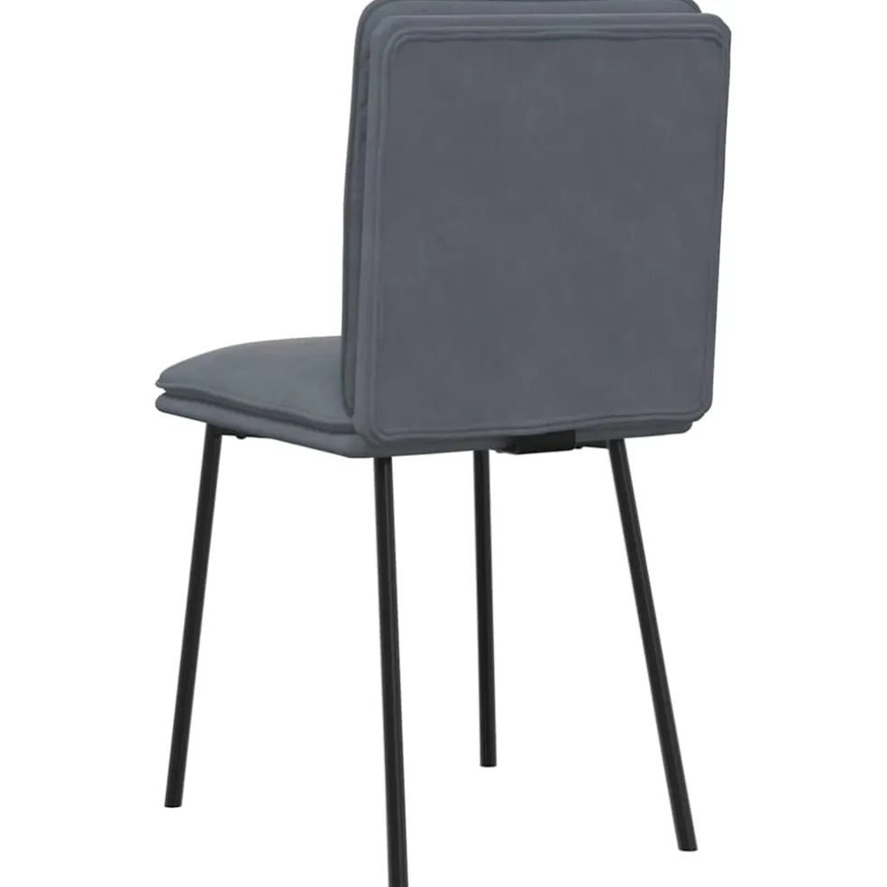 vidaXL Eetkamerstoelen 4 st fluweel donkergrijs