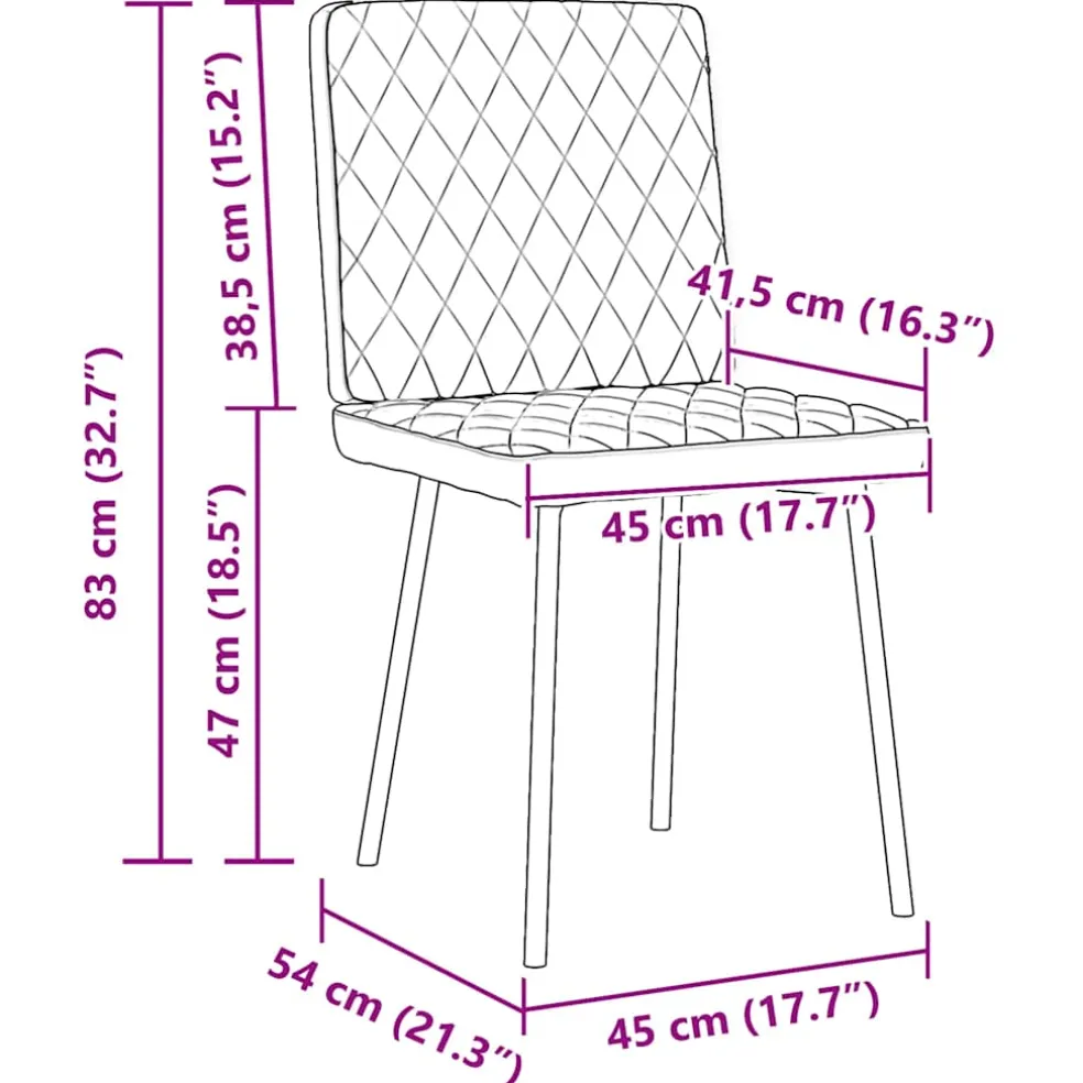 vidaXL Eetkamerstoelen 4 st fluweel zwart