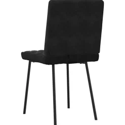 vidaXL Eetkamerstoelen 4 st fluweel zwart
