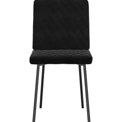 vidaXL Eetkamerstoelen 4 st fluweel zwart