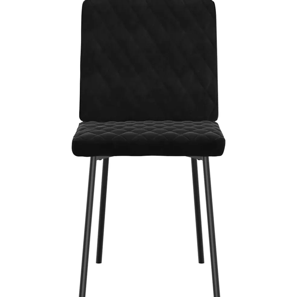 vidaXL Eetkamerstoelen 4 st fluweel zwart