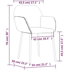 vidaXL Eetkamerstoelen 2 st fluweel donkergroen