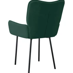 vidaXL Eetkamerstoelen 2 st fluweel donkergroen