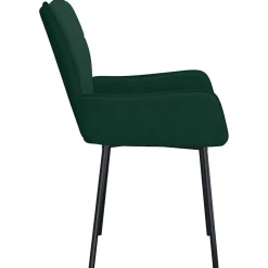 vidaXL Eetkamerstoelen 2 st fluweel donkergroen