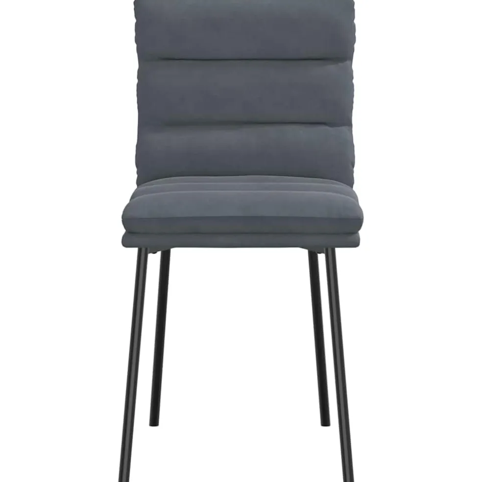 vidaXL Eetkamerstoelen 4 st fluweel donkergrijs