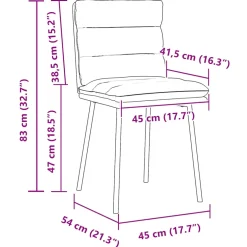 vidaXL Eetkamerstoelen 4 st fluweel donkergrijs